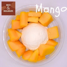 มะม่วง + กรีกโยเกิร์ต 80g +น้ำผึ้ง