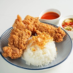 ชุดข้าวหน้าไก่ทอด 2 ชิ้น