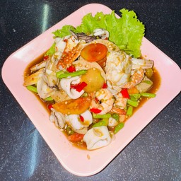 ตำเกาเหลารวมมิตรทะเล