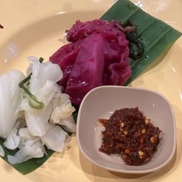 I01 น้ำพริกตาแดง ผักดอง / Redchill Paste With Pickled