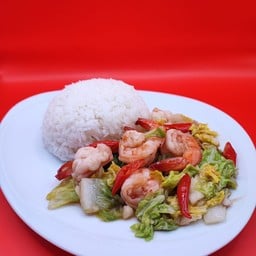 ผัดผักกาดขาวกุ้ง