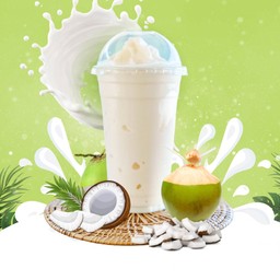 น้ำมะพร้าวปั่นนมสด