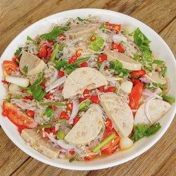 ยำวุ้นเส้นหมูสับ+หมูยอ