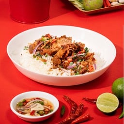 ข้าวยำแซ่บ พร้อมผักสด