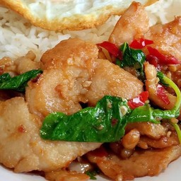 ข้าวกะเพราไก่นุ่ม