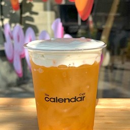 Earl gray tea with orange and cream cheese