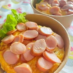 ข้าวไข่ข้น+ไส้กรอก