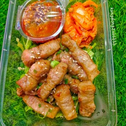 หมูสามชั้นย่าง ซอสเกาหลี