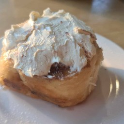 Cream cheese frosting cinnamon roll