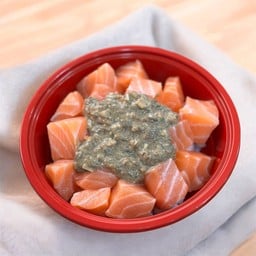 ข้าวหน้าแซลมอนเต๋ามันปู