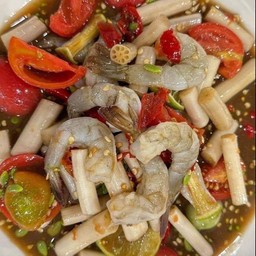 ตำไหลบัวกุ้งสด