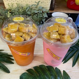 ปังเย็นปิ้งเนยนม (เลือกเครื่องดื่มเอง)