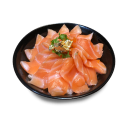 ข้าวหน้าแซลมอนบาง+ไข่กุ้ง