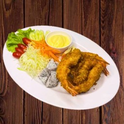 สลัดกุ้งทอด