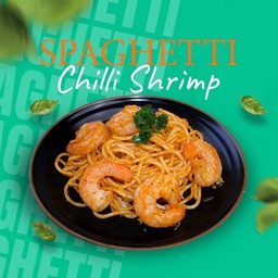 Spaghetti chili shrimp