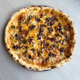 Beef Chili Nacho Pizza