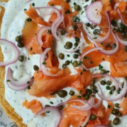 PZ2:Smoked Salmon Capers Pizza