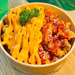 ข้าวไก่ทอดทงคัตสึ ทูโทน