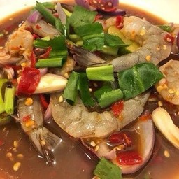 ยำกุ้งสด น้ำปลาร้า