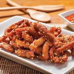 Sun Dried Pork With Raclette Mixed Truffle 泰式晒干猪肉 หมูแดดเดียวทอดชีสยืด