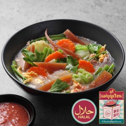 สุกี้น้ำปลาหมึกกรอบ