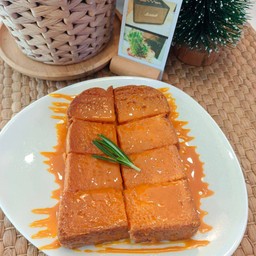 ขนมปังเนยสด+ชาไทย