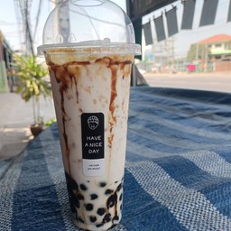 นมสดบราวซูก้ารเย็นไข่มุก