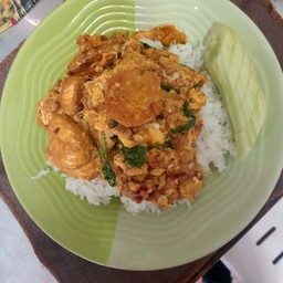 ห่อหมกเต้าหู้หมูสับราดข้าว