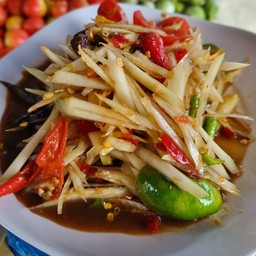 ตำปูปลาร้า+ปลาดุกย่าง+ข้าวเหนียว1