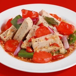 Spicy Vietnamese Sausage with Salted Egg Salad