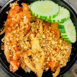 ข้าวหน้าไก่ทอด