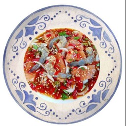 แซลมอนกุ้งสด