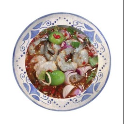 ยำเหลากุ้งสด