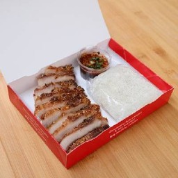 คอหมูย่าง+ข้าวเหนียว