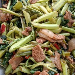 ผัดผักบุ้งหมูสามชั้น