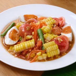 Spicy Corn Salad with Salted Egg