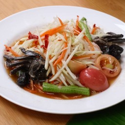 Papaya Salad with Rice Noodles and Salted Crab