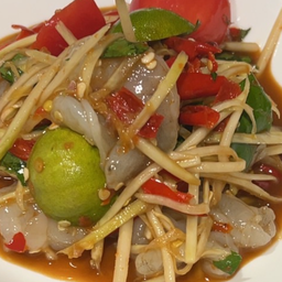Papaya Salad With Fermented Fish And Fresh Shrimp