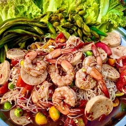 ตำซั่วหมูยอ+กุ้งสุก