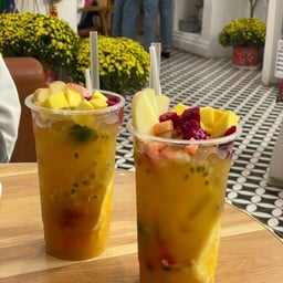 จูซี่มิกซ์ - Juicy Mix - ชาผลไม้สดรวม,เส้นหมี่ไก่ฉีก