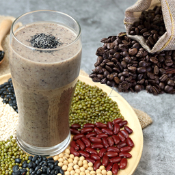 ถั่วปั่นนมสด กาแฟ