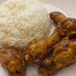 ข้าวไก่ทอดเกาหลี(ชุดเล็ก)ไก่3ชิ้น ไชเท้าดอง1ข้าว1กิมจิ