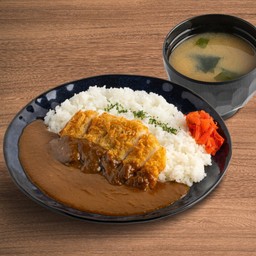 ข้าวหน้าแกงกะหรี่หมูทอด