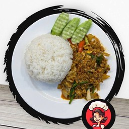 ข้าวราดปูผัดผงกะหรี่