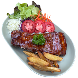 ซี่โครงหมูอบซอสบาร์บีคิว