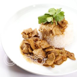 ข้าวหมูกระเทียม