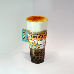Brown Sugar Boba Milk Tea Hokkaido Cream Fire