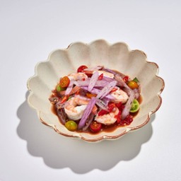 ยำสายบัวกุ้งสด