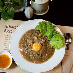 Rice Noodle with Minced Beef Gravy