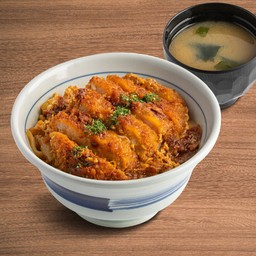 ข้าวหน้าหมูทอด ซอสหม่าล่า